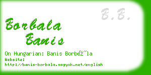 borbala banis business card